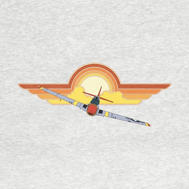 P-51 Mustang Sunset by Kassi Skye